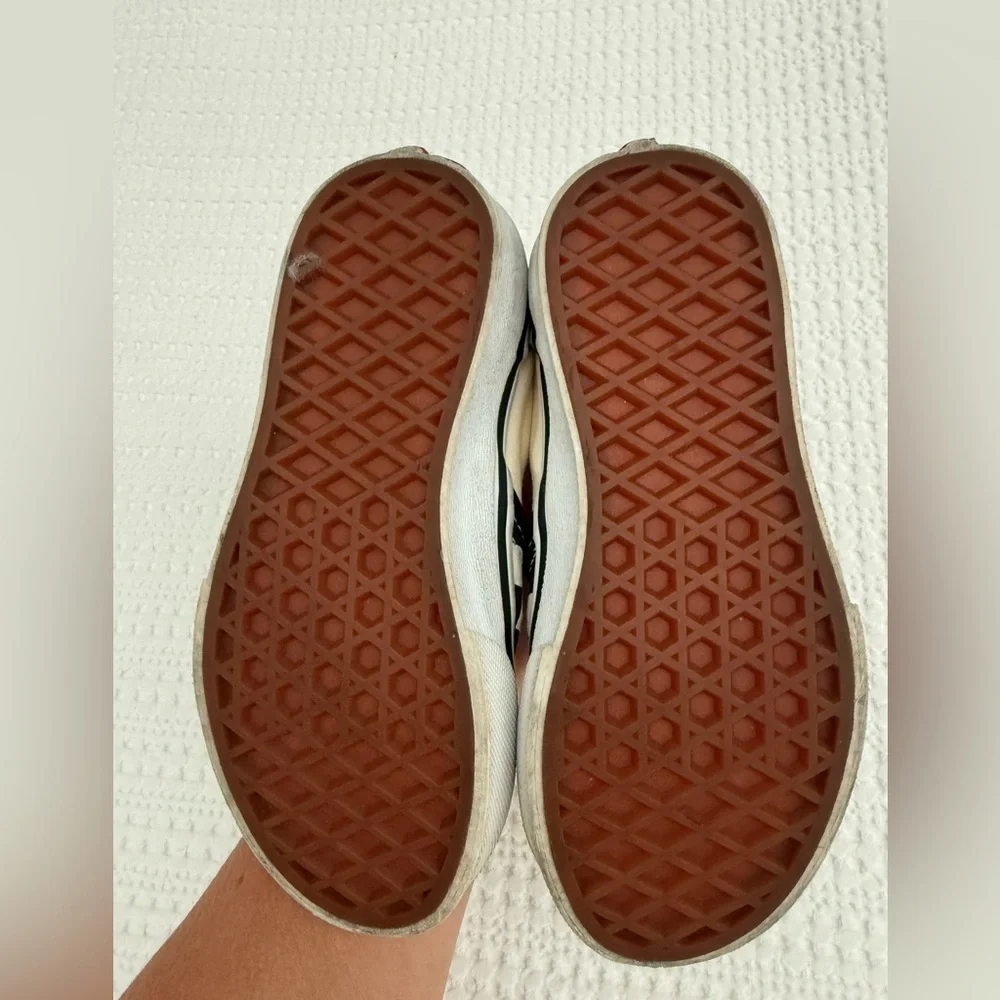 Vans unisex size 11 black and cream checkered slip ons - Picture 4 of 6